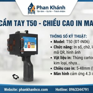 Máy in cầm tay T50 ( chiều cao chữ lên đến 50 mm )